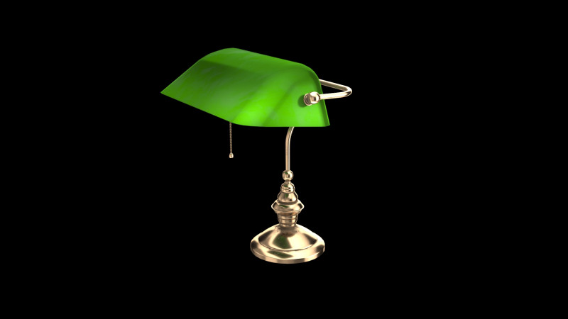 Library lamp Modello 3D .c4d .max .obj .3ds .fbx .stl .blend 