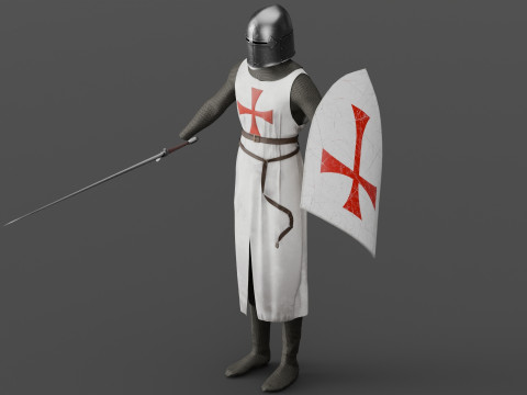 Templar knight cloth 3D 모델