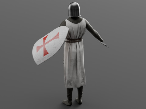 Templar knight cloth 3D 모델