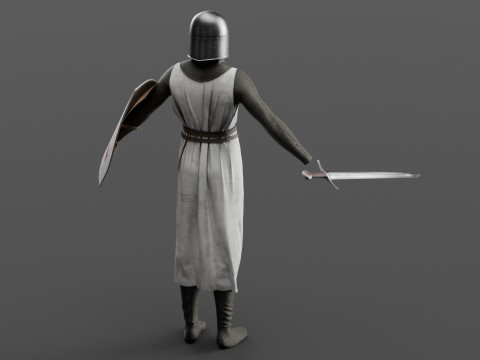 Templar knight cloth 3D 모델