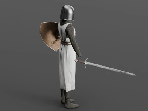 Templar knight cloth 3D Model