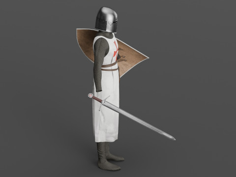 Templar knight cloth 3D 모델