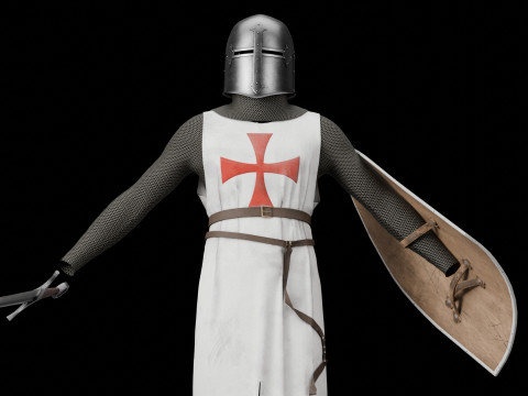 Templar knight cloth 3D 모델