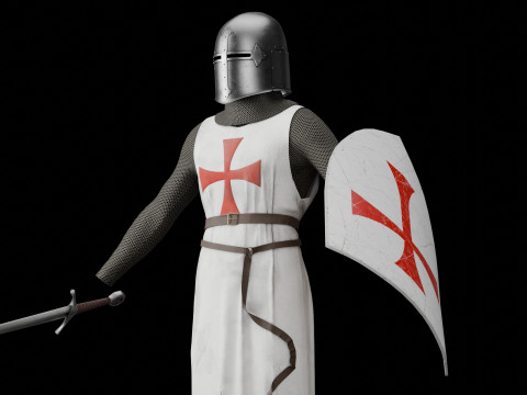 Templar knight cloth 3D 모델