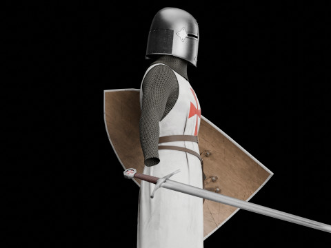 Templar knight cloth 3D 모델