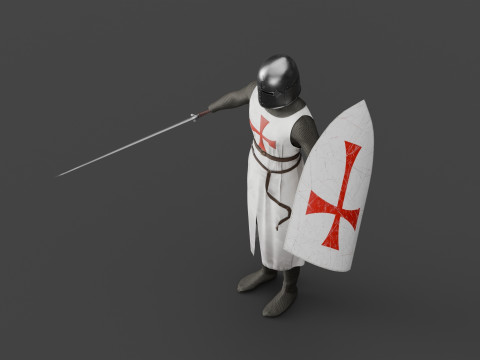 Templar knight cloth 3D 모델