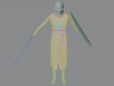 Templar knight cloth 3D 모델