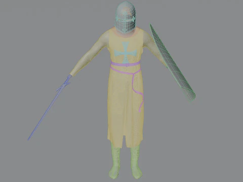 Templar knight cloth 3D Model