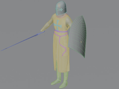 Templar knight cloth 3D 모델