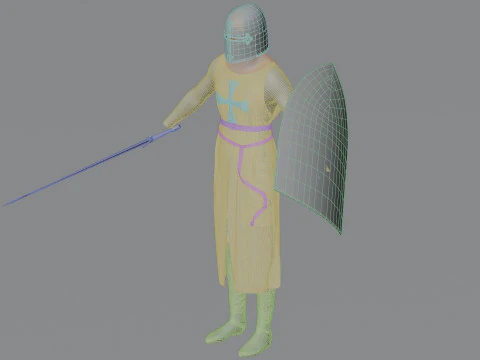 Templar knight cloth 3D Model