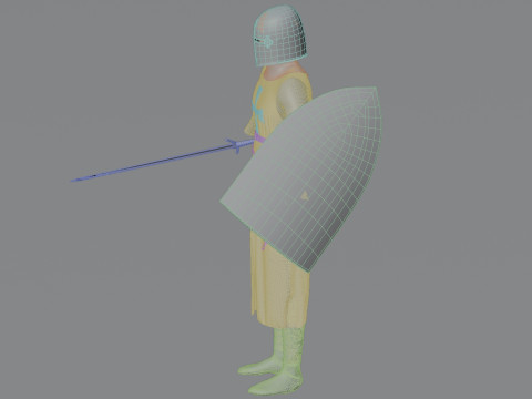 Templar knight cloth 3D 모델