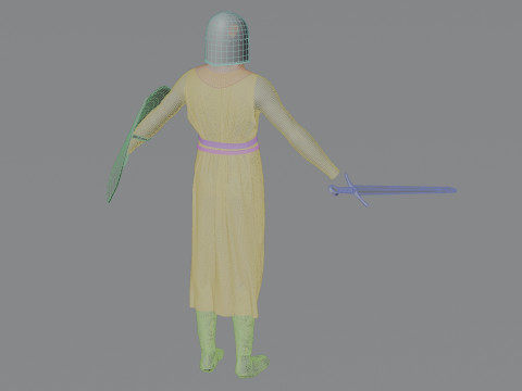 Templar knight cloth 3D 모델