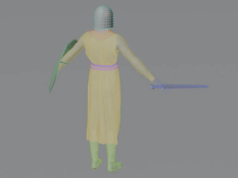 Templar knight cloth 3D Model