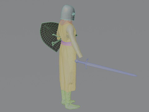 Templar knight cloth 3D 모델