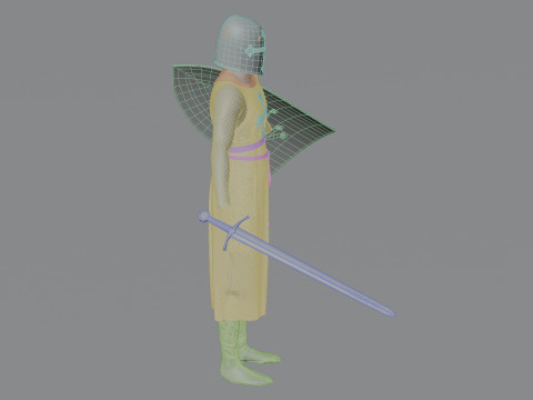 Templar knight cloth 3D 모델