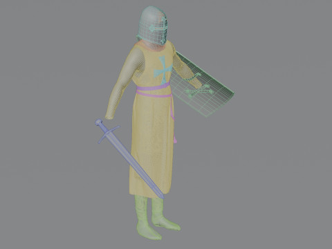 Templar knight cloth 3D 모델
