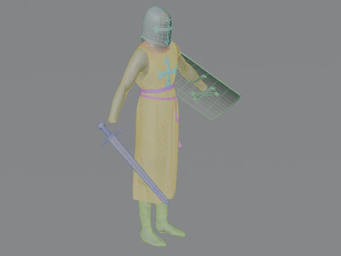 Templar knight cloth 3D Model
