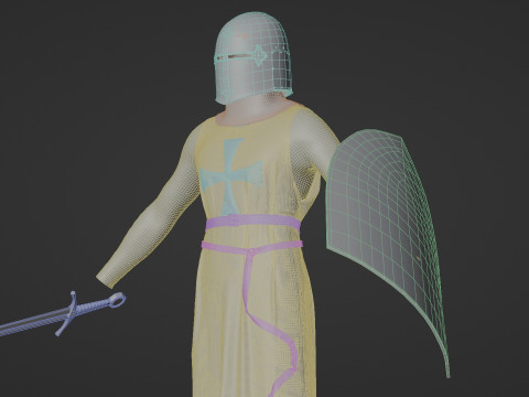 Templar knight cloth 3D 모델