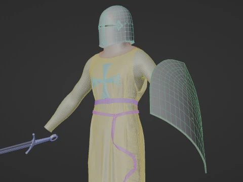 Templar knight cloth 3D Model