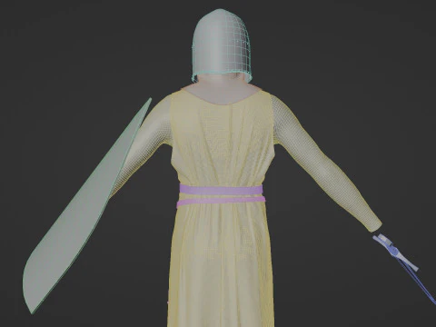 Templar knight cloth 3D Model