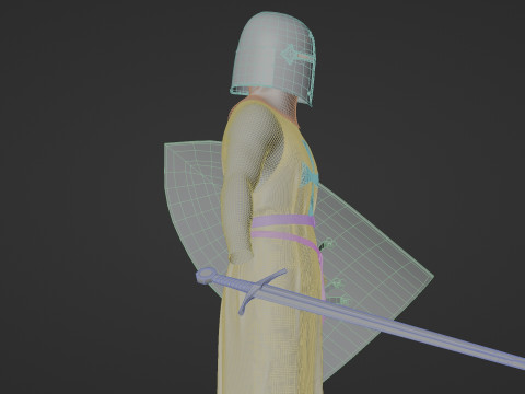 Templar knight cloth 3D 모델