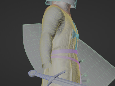 Templar knight cloth 3D 모델