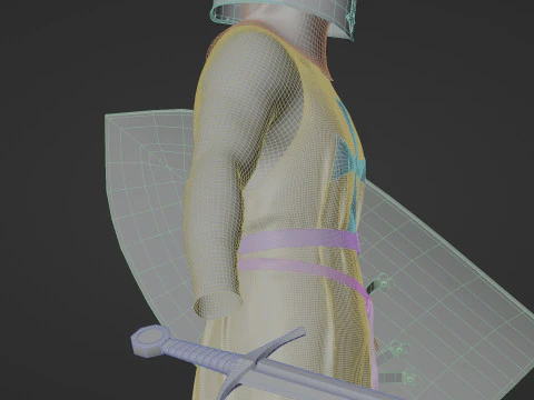 Templar knight cloth 3D Model