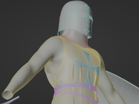 Templar knight cloth 3D 모델