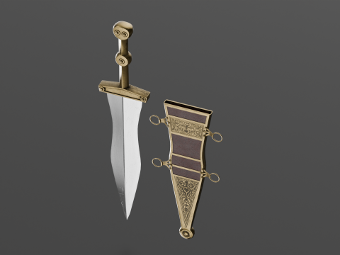 Roman Dagger 3D 模型