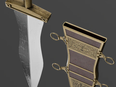 Roman Dagger 3D Model