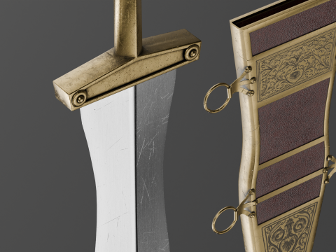 Roman Dagger Modello 3D