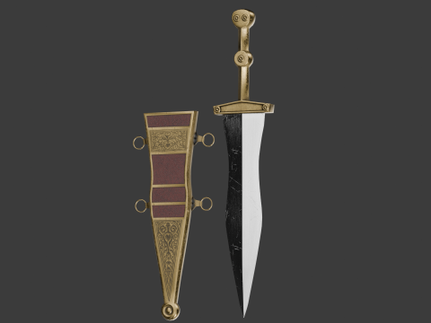 Roman Dagger Modello 3D