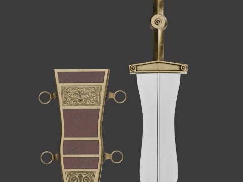 Roman Dagger 3D Model