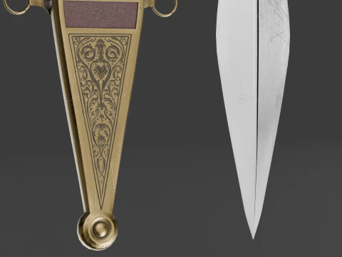 Roman Dagger 3D Model