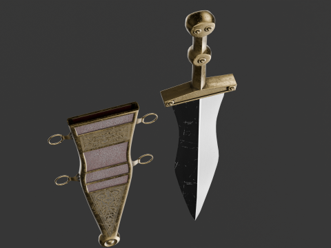 Roman Dagger Modello 3D
