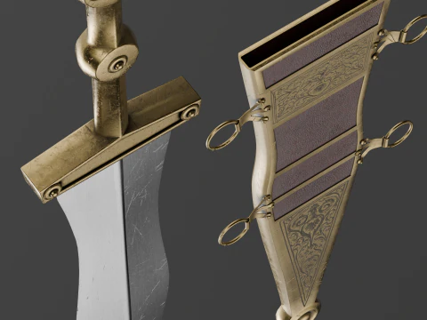 Roman Dagger 3D Model