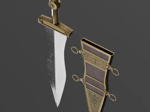 Roman Dagger 3D Model