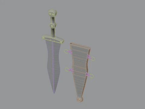Roman Dagger 3D Model