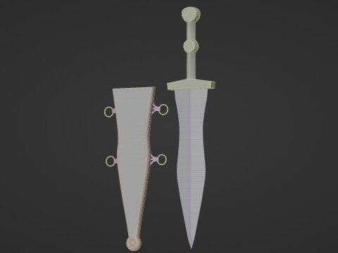Roman Dagger Modello 3D