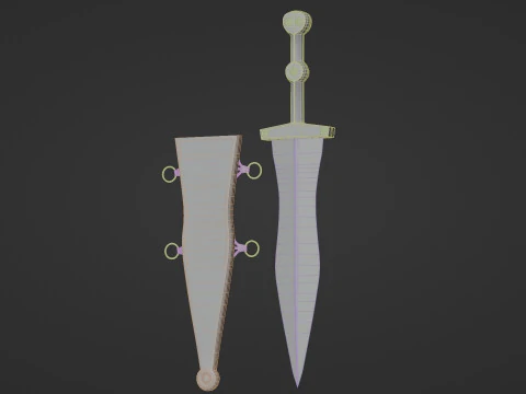 Roman Dagger 3D Model