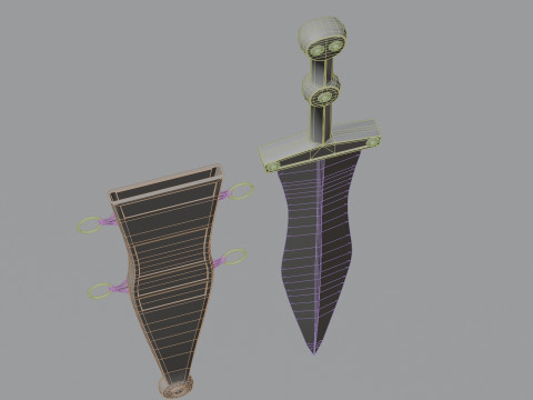 Roman Dagger Modello 3D