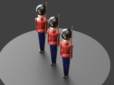 Wooden soldier toy 3D Model