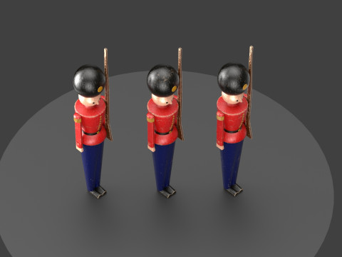 Wooden soldier toy 3D Model
