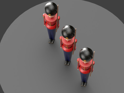 Wooden soldier toy 3D Model