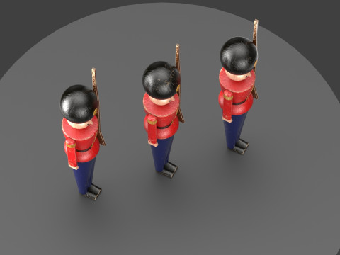 Wooden soldier toy 3D Model