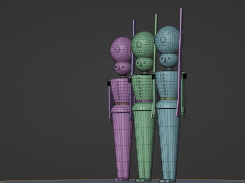 Wooden soldier toy 3D Model