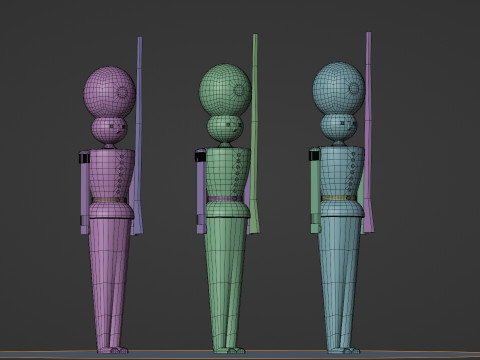 Wooden soldier toy 3D Model