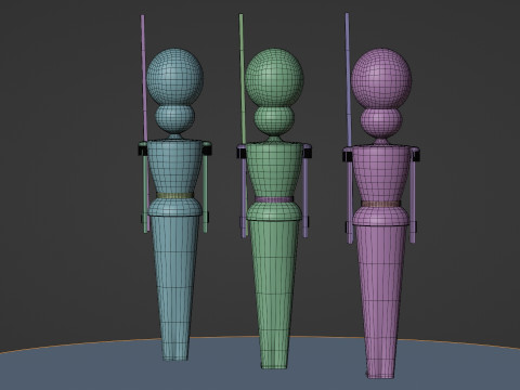 Wooden soldier toy 3D Model