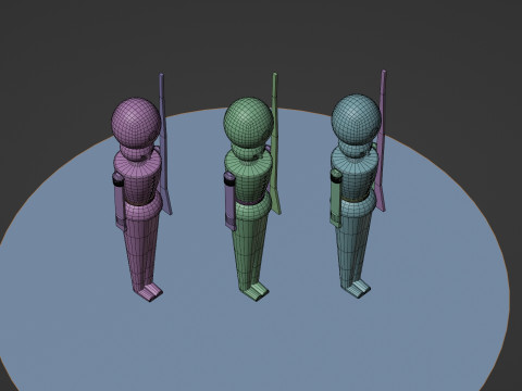 Wooden soldier toy 3D Model