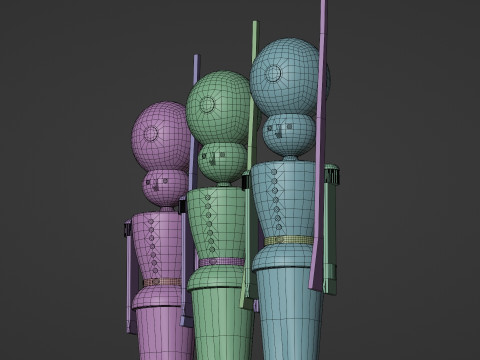 Wooden soldier toy 3D Model